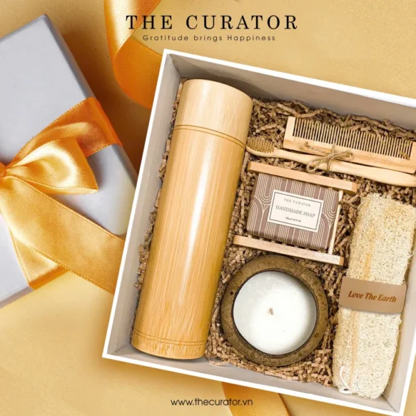 Eco-Friendly Essential Kit Gift Box, Eco-Friendly Products, Scented Candles, Bamboo Jars, Soaps, Bamboo Products - Image 2
